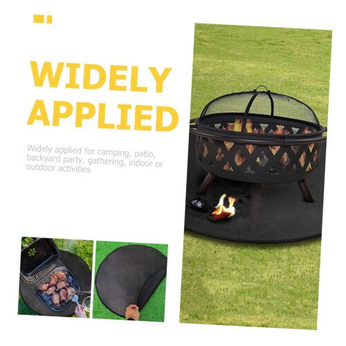 Fire Pit Mat for Deck Protection, Heatproof Fireproof Pad with NonSlip Base and Easy Clean Surface 1