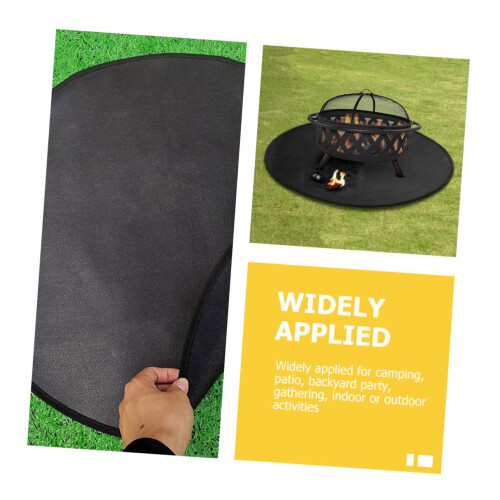 Fire Pit Mat for Deck Protection, Heatproof Fireproof Pad with NonSlip Base and Easy Clean Surface 2