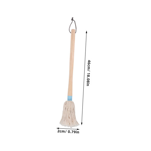 BBQ Basting Mop Brush with Ergonomic Grip, Absorbent Cotton Head for Grilling and Baking 1