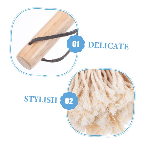 BBQ Basting Mop Brush with Ergonomic Grip, Absorbent Cotton Head for Grilling and Baking 2