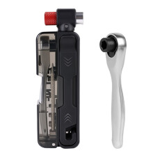 Juego de Herramientas con Llave de Trinquete Multifuncional, Herramienta Portátil para Bicicletas de Carretera.