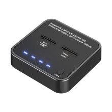 Boîtier de Clonage SSD M.2 NVMe, Adaptateur SSD M.2 PCIe Type-C 3.2 Gen2 10 Gbit/S, Station D'Accueil 2 Baies avec Lecteur et UASP