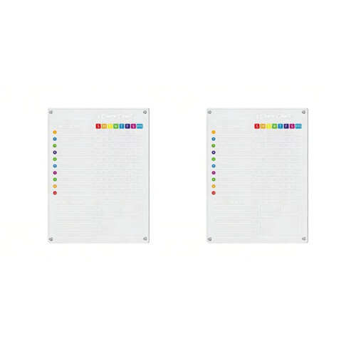 2 Peças de Quadro de Tarefas Magnético em Acrílico, 11,8 X 15,7 Polegadas 1