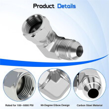 2 Stück Hydraulikverschraubung 6500-06-06 für 3/8" JIC 37 Außengewinde X 3/8" Innengewinde