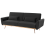 Beliani Sofa Bed 3 Seater EINA Velvet Black 4
