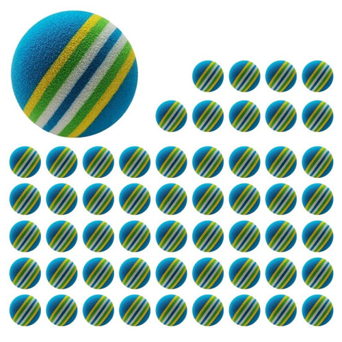 50 Bolas de Golfe para Treino, para Uso Interno e Externo - Azuis