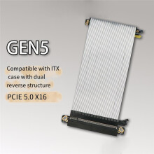 PCIe 5.0 X16 Riser-Kabel, GPU-Verlängerungskabel GEN5 64 GB/S für ITX-Gehäuse, -Kompaktgehäuse, RTX 5090/4090, RX 7900, XTX, 20 cm