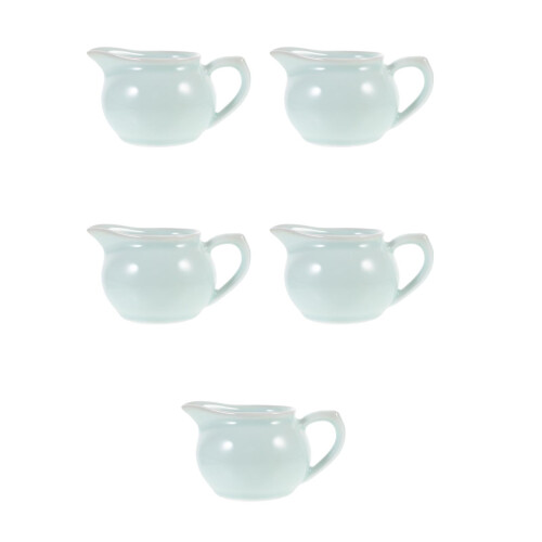 5Pièces Petit Céramique Vert Pour Crème Lait Café