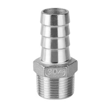 3/4 BSPT Male to 16mm Hose Connector 304 Stainless Steel Hose Tail Fitting LeakProof Adapter