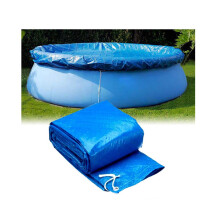12FT Round Solar Pool Cover for Above Ground Pools, Winter Debris Protection and Heat Retention