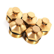 Garden Mist Sprinkler 1/2 Inch Adjustable Irrigation Nozzle 360 Brass Core WaterSaving Set 20pcs