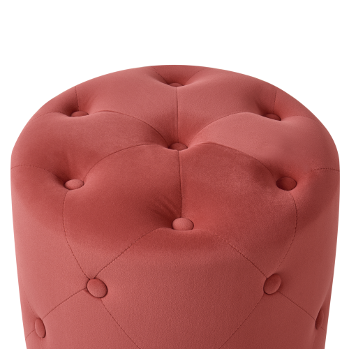 Beliani Pouffe COROLLA Velvet Coral 1