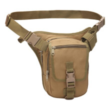 Motorcycle Leg Bag for Men Khaki, Tactical Drop Thigh Bag with MultiCompartment Storage and Adjustable Straps