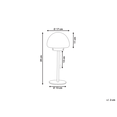 Beliani Table Lamp MORUGA Metal Silver 2