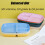 8 Pack Divided Plates, 3 Compartment Unbreakable Plastic Dinner Plates for Portion Control, Reusable Wheat Straw Dishware 5