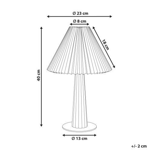 Beliani Table Lamp ALIGIDE Wood Natural 2