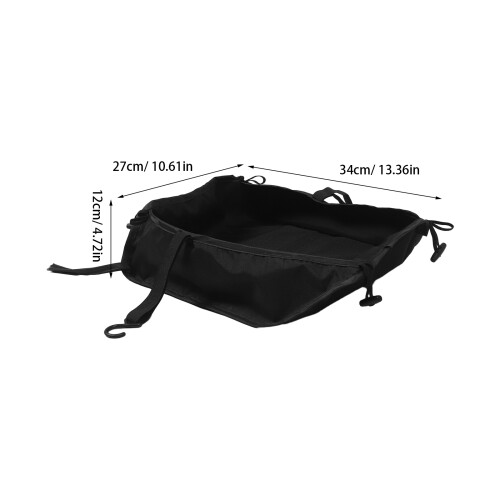 Oxford Cloth Baby Stroller Bottom Basket Durable Black Storage Bag 1