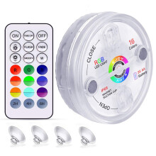 Submersible LED Light with RF Remote, 16 Color Changing IP68 Waterproof Underwater Light for Pond Fountain