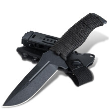 Fixed Blade Hunting Knife 9Cr13MoV Full Tang Survival Knife with Durable Kydex Sheath Black