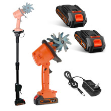 STWBHW Electric Garden Rotavator,21V Cordless Mini Tiller Cultivator,Handheld Soil Cultivator,235RPM with 4 Rows of Tines, 2x1.5Ah
