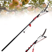 24FT Telescopic Pole Saw, 2in1 Tree Pruner Pole for Long Reach Tree Trimming and Precision Cutting