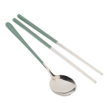 Travel Cutlery Set with Case, Stainless Steel Spoon and Chopsticks, Compact Reusable Utensils for Camping