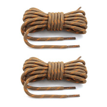 Light Brown Round Shoelaces for Boots, Durable Hiking Boot Laces with Secure Knot Hold, 2 Pair Pack