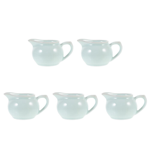 5Pièces Petit Céramique Vert Pour Crème Lait Café 1
