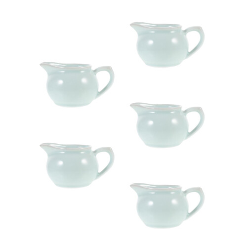 5Pièces Petit Céramique Vert Pour Crème Lait Café 2