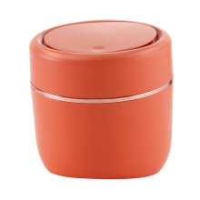 Countertop Trash Can with Press Type Lid, Compact 16cm Small Waste Bin for Bathroom or Desk