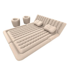 Car Air Mattress for Volkswagen TROC Cabriolet 20182024, Inflatable Car Bed with Soft Flocking Surface and Quick Inflation System, Beige