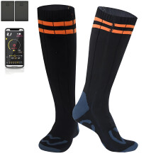 Rechargeable Heated Socks for Men and Women with APP Control, 5000mAh Battery, 4Level Heat for Hiking Skiing