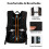 20L Waterproof Hiking Backpack for Men, Lightweight Ripstop Daypack with Chest Strap, Black 3