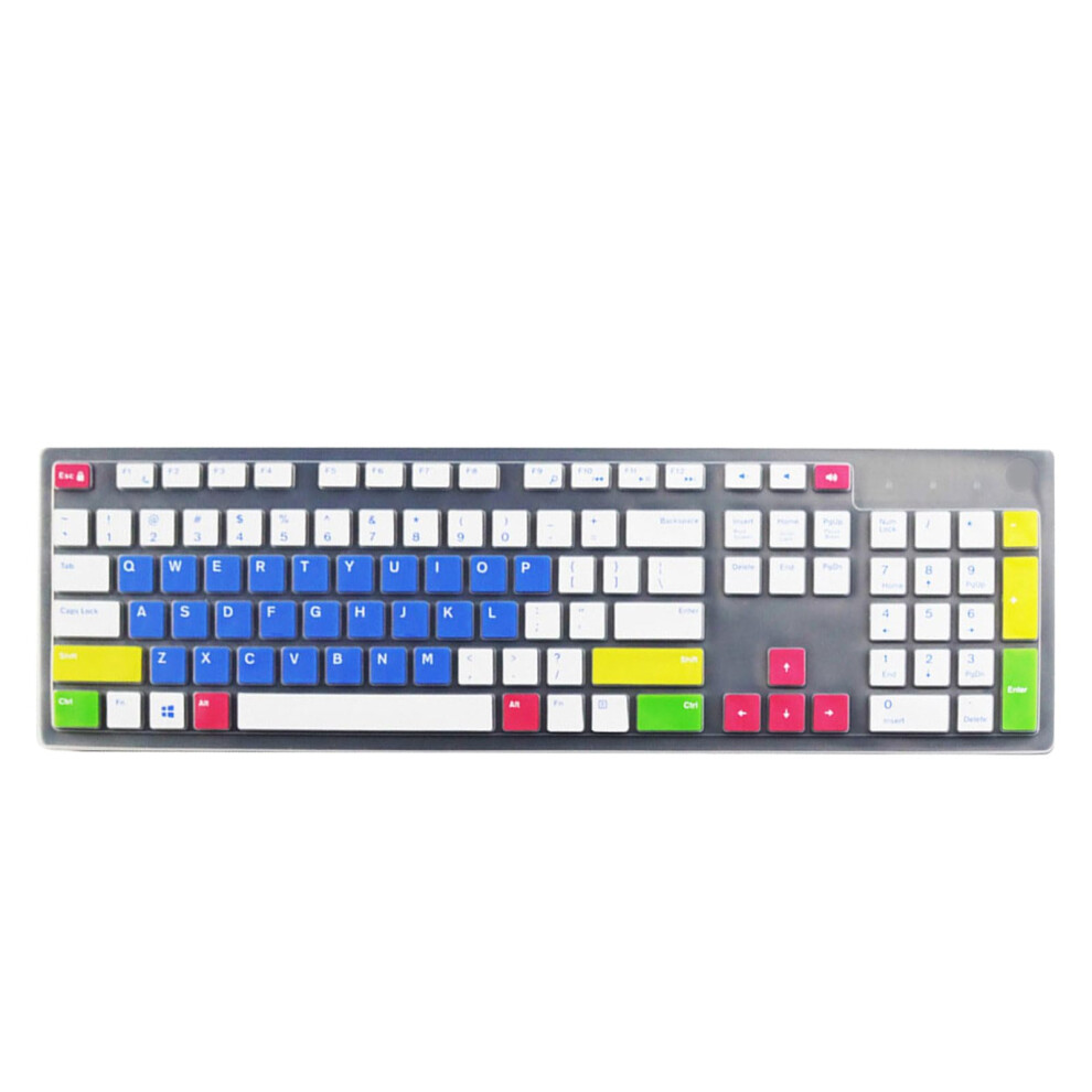 Laptop Keyboard Cover For Dell Kb216 Km636 Â Colorful Silicone Protector, Dustproof And Easy Clean Blue 9330225178248
