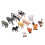 Poultry Figures Toy Set - Plastic Resin 12pc Color 1