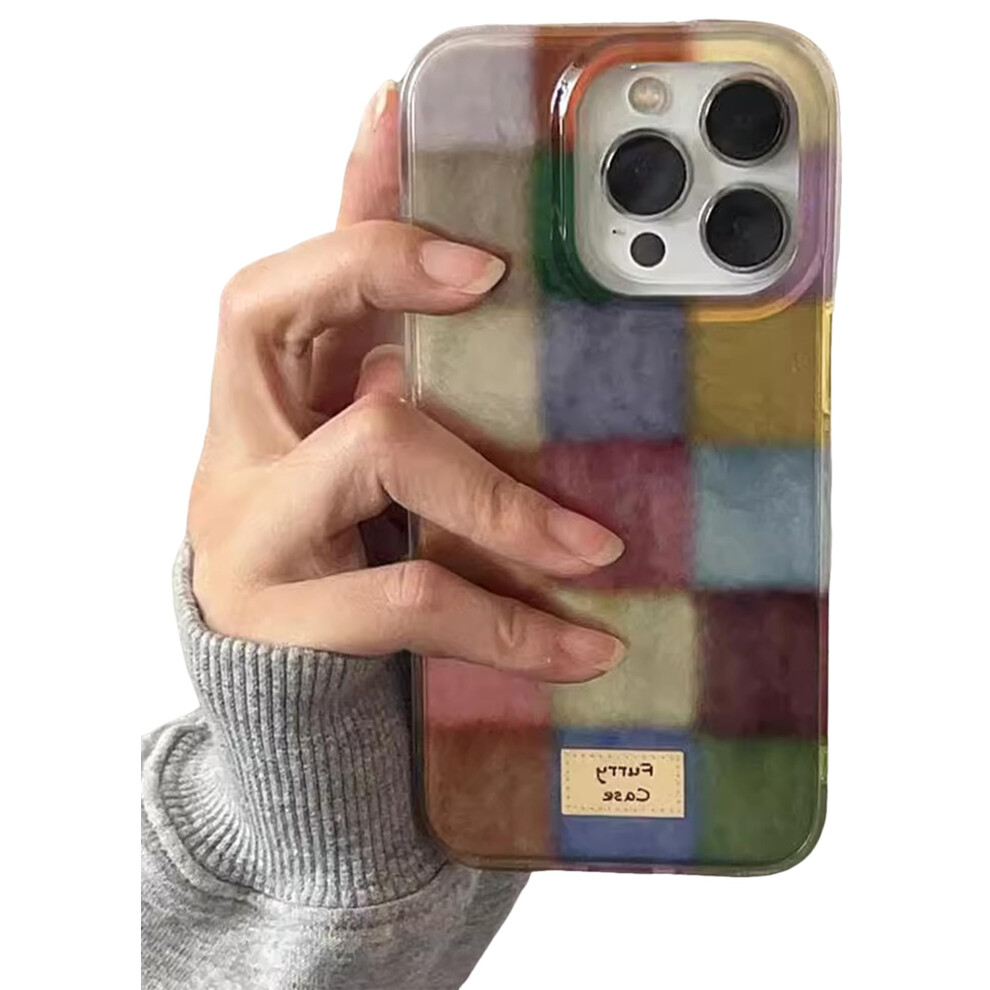 Cute Colorful Checkered Iphone 14 Case And Iphone 13 Case Slim Shockproof Tpu Cover For Women Girls 9771547711667