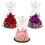 Engel-Glaskuppel, konservierte Rose, Weihnachtsgeschenk für-Rot 2