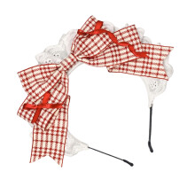 Bowknot Maid Hairband Hair Styling Accessory for Women Girl-Red