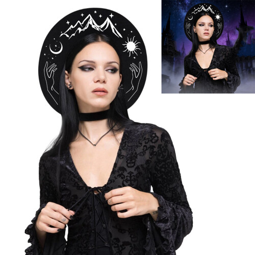 Elegant Gothic Top Hat Artistic Hat for Stage Performances-2 2