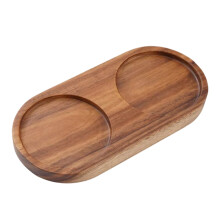 Salz- und Pfeffermühlentablett aus Holz-Innendurchmesser 6,2 cm