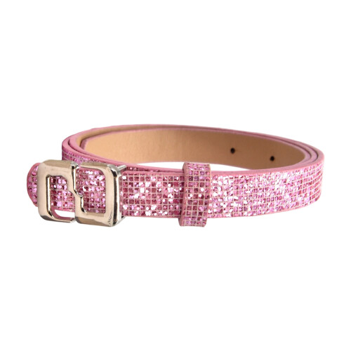 Slim Waist Belt Adjustable PU Strap With Stylish-rose red