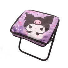 Folding Camping Stool with Zippered Storage Bag, Lightweight Portable Outdoor Chair, Purple, 220Lbs Capacity