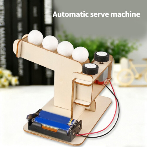 Wooden Automatic Ball Launching Science Project STEM Educational 1