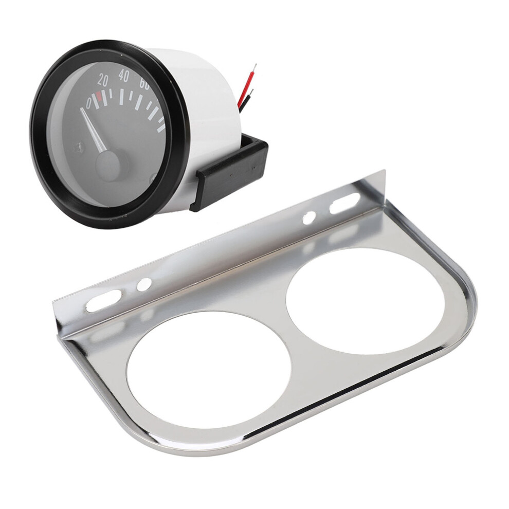 Automotive 2Â1/16 Inch 52Mm Metal Gauge Panel Mount Universal Silver 4981393513482