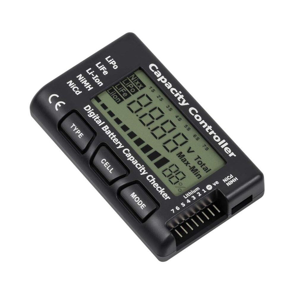 Rc Battery Checker Digital Lipo Battery Capacity Tester With Lcd For Lipo Life Liion Nimh 9092120338249
