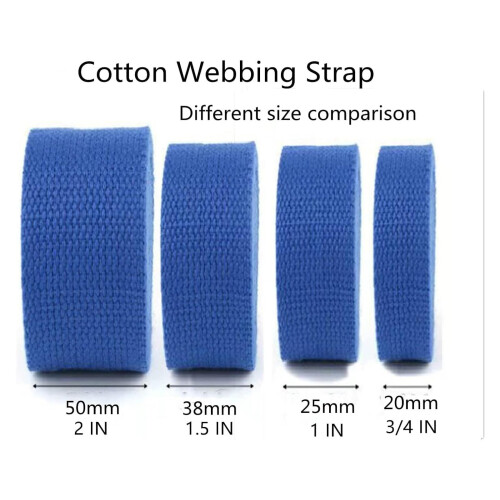 Heavy Duty Cotton Webbing Strap for Bag Making,  Tensile Polyester Cotton Webbing 25mm 50mm 1