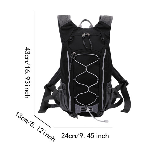Lightweight 20L Hiking Backpack, WaterResistant Daypack with Multiple Storage Compartments, Black 1