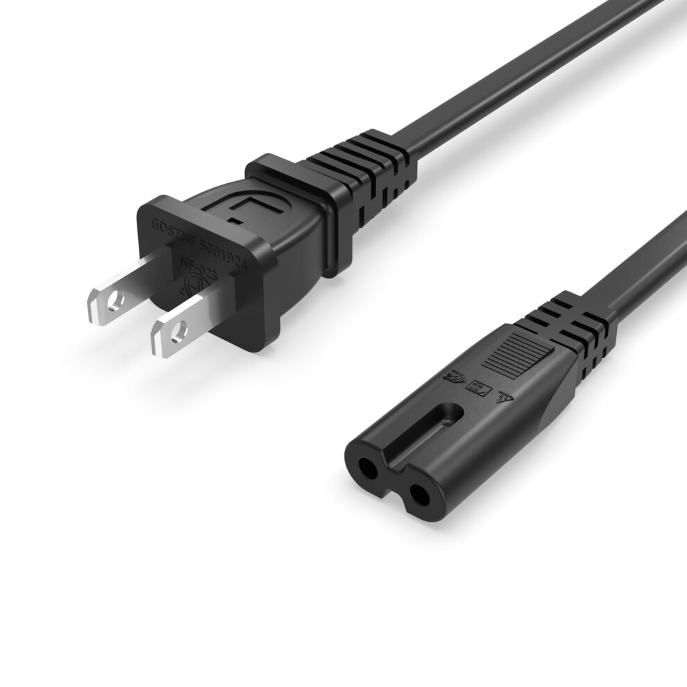 5 Ft Power Cord Replacement For Hp Printer, 2 Prong Durable Cable For Officejet Envy Deskjet Series, Etl Listed 9092120338881