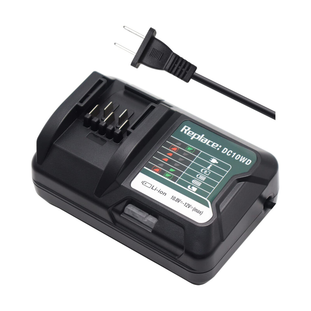 Replacement Charger For Makita 10.8V12v Cxt Dc10wd/Dc10sb/Dc10wc, Fits Bl1015 Bl1021b Bl1041b 9073542858959