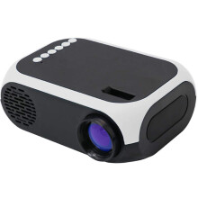 Portable Mini Projector with USB and TF Playback, 80 inch Screen, 1080p Input for Bedroom